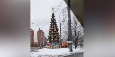 В Петербурге сняли на видео задорный хоровод пожарных вокруг елки