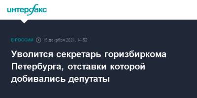 Уволится секретарь горизбиркома Петербурга, отставки которой добивались депутаты