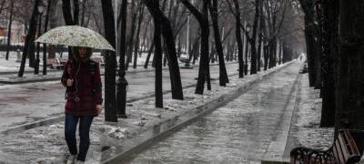 Мокрый снег и гололедица ожидаются в четверг в Карелии