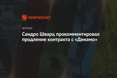 Сандро Шварц прокомментировал продление контракта с «Динамо»