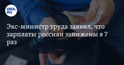 Экс-министр труда заявил, что зарплаты россиян занижены в 7 раз