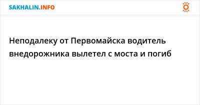 Неподалеку от Первомайска водитель внедорожника вылетел с моста и погиб