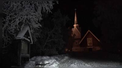 На севере Швеции - полярная ночь