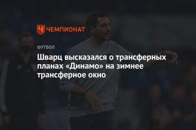Шварц высказался о трансферных планах «Динамо» на зимнее трансферное окно
