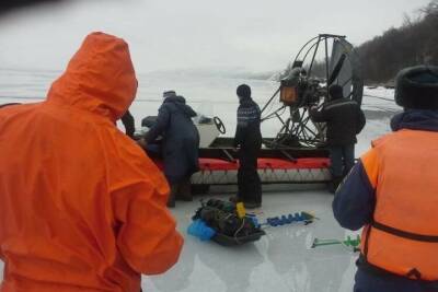 В Татарстане ночью со льда Волги спасли рыбаков