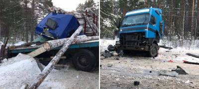 Два автопоезда столкнулись недалеко от Петрозаводска (ФОТО)