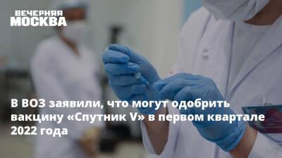 Владимир Путин - Ханс Клюге - В ВОЗ заявили, что могут одобрить вакцину «Спутник V» в первом квартале 2022 года - vm.ru - Россия