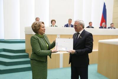 Евгению Люлину объявлена Благодарность председателя Совета Федерации РФ Валентины Матвиенко