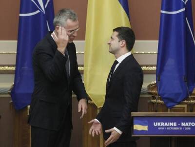 Столтенберг не ответил на вопрос Зеленского, когда Украина станет членом НАТО