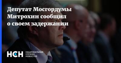 Депутат Мосгордумы Митрохин сообщил о своем задержании