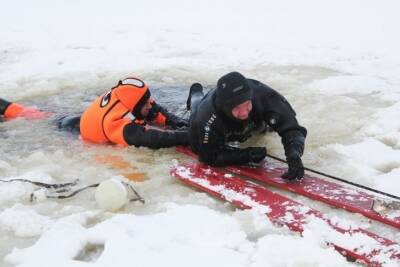 Костромские спасатели тренировались в спасении человека, провалившегося под лед