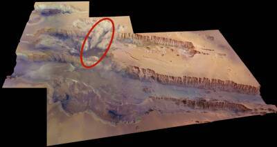 В экваториальных широтах Марса нашли большой ледник