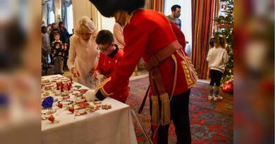 Дружина принца Чарльза Камілла запросила дітей з хоспісу прикрасити ялинку, дозволивши їм приміряти шапку гвардійця і взяти до рук шпагу (відео)
