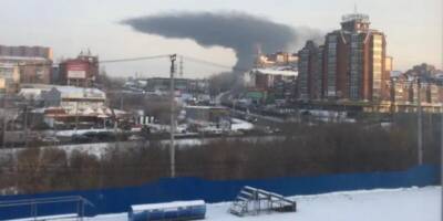 На строительной площадке ЖК «Якоби-Парк» в Иркутске произошел пожар