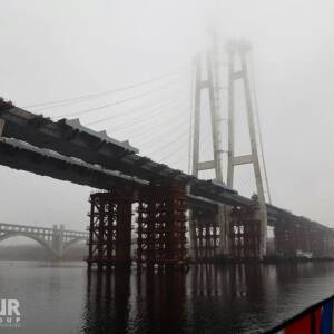 В Запорожье прошли испытания заездов на вантовый мост: как то было. Видео