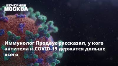 Иммунолог Продеус рассказал, у кого антитела к COVID-19 держатся дольше всего
