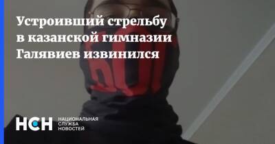 Ильназ Галявиев - Устроивший стрельбу в казанской гимназии Галявиев извинился - nsn.fm - Казань - Казань