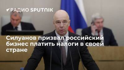 Министр финансов Силуанов призвал бизнес платить налоги в России
