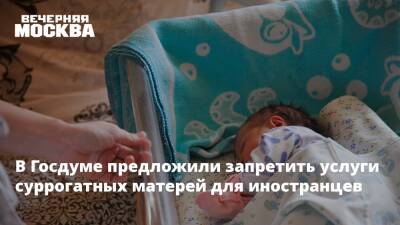 В Госдуме предложили запретить услуги суррогатных матерей для иностранцев