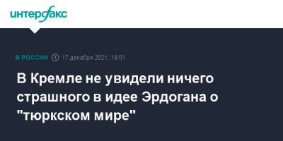 В Кремле не увидели ничего страшного в идее Эрдогана о "тюркском мире"