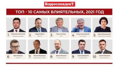 Журнал "Корреспондент" опубликовал рейтинг 100 самых влиятельных украинцев 2021 года