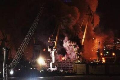Серьёзный пожар на строящемся корабле «Проворный» на заводе «Северная верфть» в Петербурге локализован