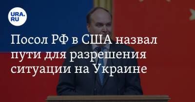 Посол РФ в США назвал пути для разрешения ситуации на Украине