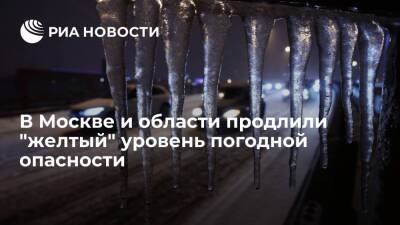 Гидрометцентр в Москве и области продлил "желтый" уровень опасности из-за гололедицы