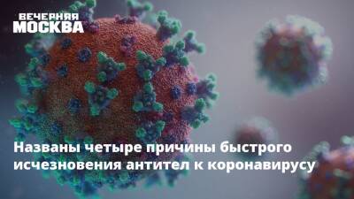 Названы четыре причины быстрого исчезновения антител к коронавирусу