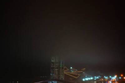 «Лахта Центр» спрятался в густом тумане