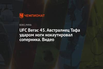 UFC Вегас 45. Австралиец Тафа ударом ноги нокаутировал соперника. Видео