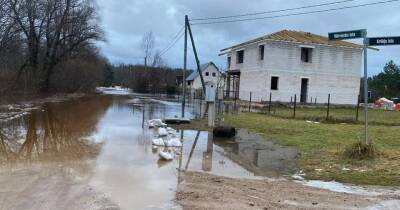 В Гаркалне из-за паводка затоплено несколько домов