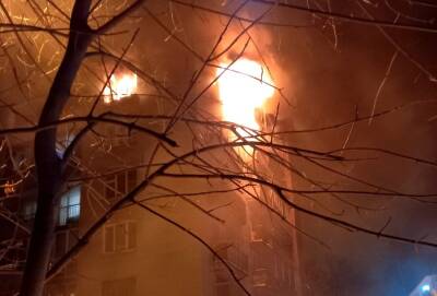 Квартирный пожар в Кузьмолово выгнал на улицу 30 жильцов – фото с места