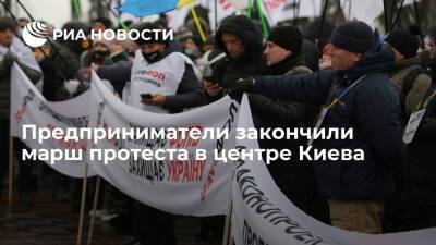 Предприниматели закончили марш протеста в Киеве, они намерены продолжить акции в январе