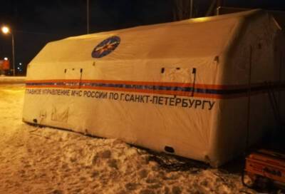 Сотрудники МЧС установили два пункта обогрева на Московском шоссе в Петербурге