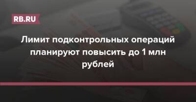 Лимит подконтрольных операций планируют повысить до 1 млн рублей