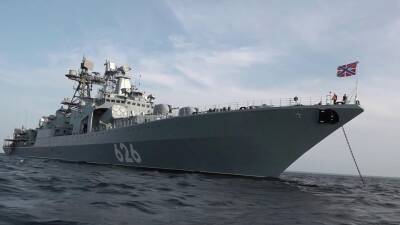 В Североморск прибыл большой противолодочный корабль «Вице-адмирал Кулаков»