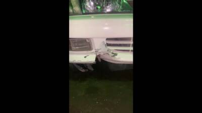 Сахалинец разбил машину из-за неожиданных дорожных работ