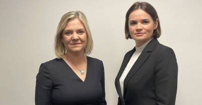 Тихановская сообщила, что первую международную встречу новый премьер Швеции провела с ней