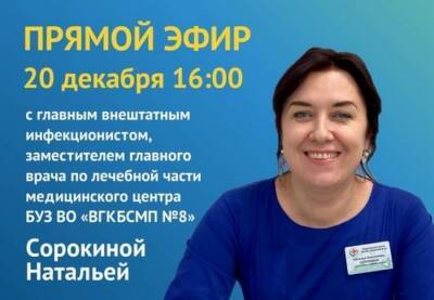 Что будет в Воронеже 20 декабря: Амвросимов день. День работника органов безопасности. Лучшие «Педагогические дуэты». Прямой эфир главного внештатного инфекциониста