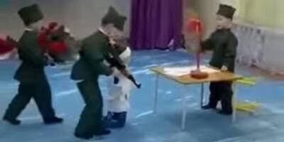В казахстанском детсаду инсценировали расстрел студента советскими солдатами