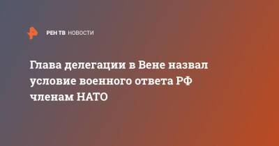 Глава делегации в Вене назвал условие военного ответа РФ членам НАТО