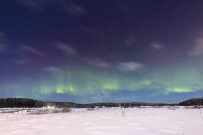 Фото: северное сияние заметили в небе над Приозерским районом