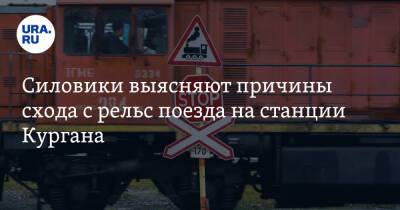 Силовики выясняют причины схода с рельс поезда на станции Кургана. Фото