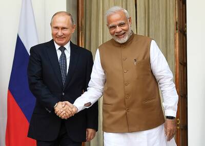 Владимир Путин - Нарендрой Моди - Путин и Моди обсудили международную безопасность - tvc.ru - Россия - Индия - Нью-Дели