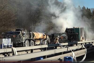 В Баварии после ДТП загорелся автомобиль с американскими военными