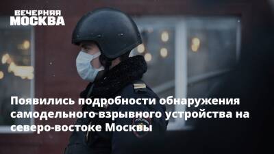 Появились подробности обнаружения самодельного взрывного устройства на северо-востоке Москвы