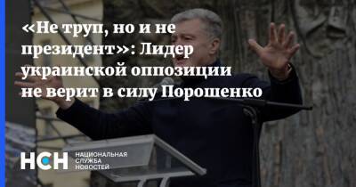 «Не труп, но и не президент»: Лидер украинской оппозиции не верит в силу Порошенко
