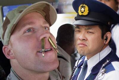 Пьяный американский морпех разъезжал по Окинаве на автомобиле и был арестован