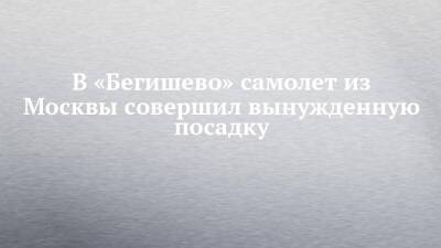 В «Бегишево» самолет из Москвы совершил вынужденную посадку